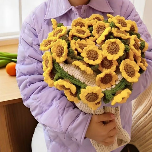 Crochet Flower Bouquet Blanket Elegant Mother's Day Gift for Her About 7 days for Production